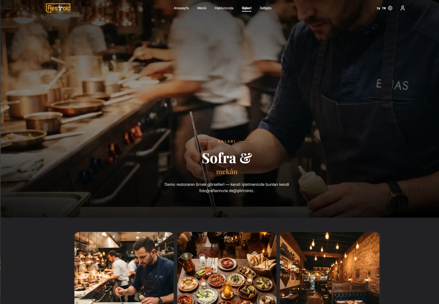 Galeri: sofra ve mekân